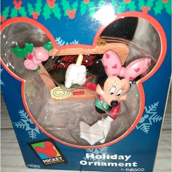 Mickey Unlimited Holiday Ornament Minnie Mouse Merry Christmas Teacher By Enesco - Picture 9 of 9
